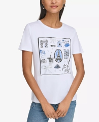 Жіноча футболка Karl Lagerfeld Paris з принтом 1159808239 (Білий, L)