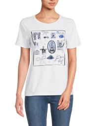 Женская футболка Karl Lagerfeld Paris с принтом 1159808239 (Белый, L)