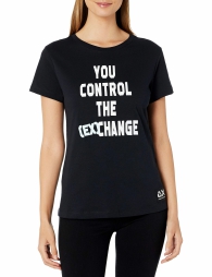 Женская футболка Armani Exchange 1159808929 (Черный, XL)
