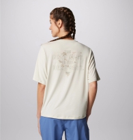 Женская футболка Omni-Shade от Columbia  с UPF 50 1159809784 (Бежевый, S)