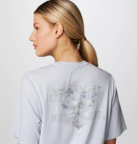 Женская футболка Omni-Shade от Columbia  с UPF 50 1159809786 (Голубой, M)