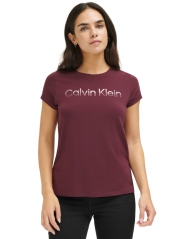 Жіноча футболка Calvin Klein з логотипом 1159812465 (Бордовий, M)