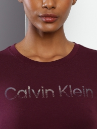 Жіноча футболка Calvin Klein з логотипом 1159812465 (Бордовий, M)