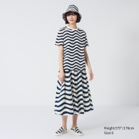 Футболка UNIQLO з принтом Marimekko 1159813026 (Білий/синій, XS)