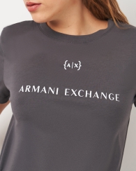 Жіноча футболка Armani Exchange з логотипом 1159813164 (Сірий, S)