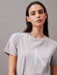 Женская футболка Calvin Klein с логотипом 1159813345 (Серый, S)