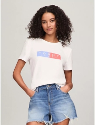 Футболка женская Tommy Hilfiger с логотипом 1159813999 (Белый, XXL)