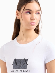 Жіноча футболка Armani Exchange з логотипом 1159822073 (Білий XXL)