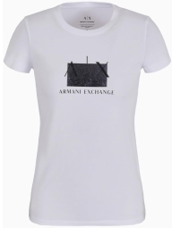 Жіноча футболка Armani Exchange з логотипом 1159822073 (Білий XXL)