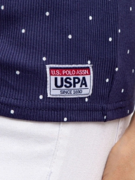 Жіноча футболка US Polo Assn у рубчик 1159824346 (Синій S)