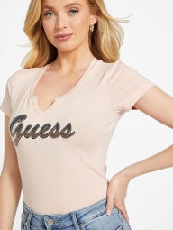 Жіноча футболка GUESS з логотипом зі страз 1159825243 (рожевий M)