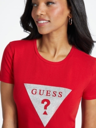 Жіноча футболка GUESS з логотипом зі страз 1159827450 (Червоний XL)