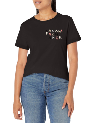 Жіноча футболка Armani Exchange з логотипом 1159831885 (Чорний XXL)