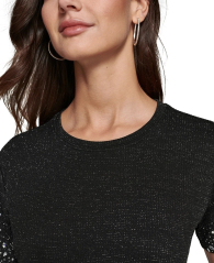 Жіноча футболка Karl Lagerfeld Paris зі стразами 1159831902 (Чорний XL)