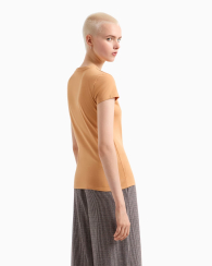 Жіноча футболка Armani Exchange з логотипом 1159832292 (Бежевий S)