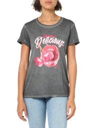 Женская легкая футболка GUESS с рисунком 1159832351 (Серый M)