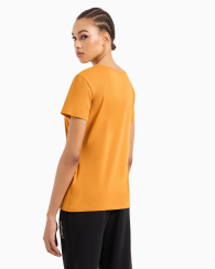 Женская футболка Armani Exchange с логотипом 1159832778 (Оранжевый S)
