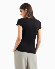 Женская футболка Armani Exchange с логотипом 1159832785 (Черный S)