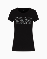 Женская футболка Armani Exchange с логотипом 1159832785 (Черный S)