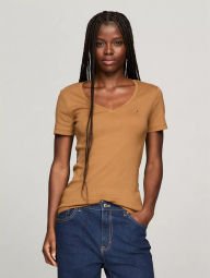 Футболка женская Tommy Hilfiger с логотипом 1159833321 (Коричневый M)