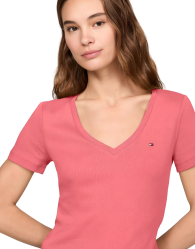 Футболка женская Tommy Hilfiger с логотипом 1159833341 (Розовый S)