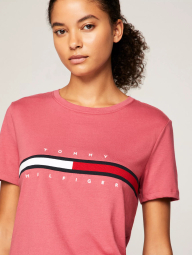 Футболка женская Tommy Hilfiger с логотипом 1159833416 (Розовый S)