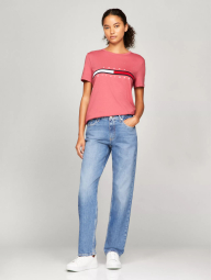 Футболка женская Tommy Hilfiger с логотипом 1159833416 (Розовый S)