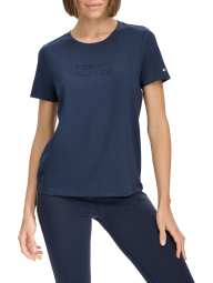 Футболка женская Tommy Hilfiger с логотипом 1159833683 (Синий XL)