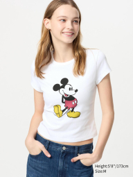 Футболка UNIQLO с принтом Mickey Mouse 1159833970 (Белый XS)