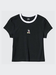 Футболка UNIQLO з вишивкою Mickey Mouse 1159833989 (Чорний M)
