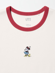 Футболка UNIQLO с вышивкой Mickey Mouse 1159834060 (Белый S)