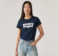 Женская футболка Levi's с логотипом 1159834304 (Синий S)