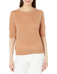 Женская легкая вязаная футболка Armani Exchange 1159835095 (Коричневый S)