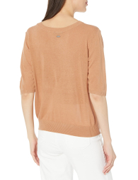Женская легкая вязаная футболка Armani Exchange 1159835095 (Коричневый S)
