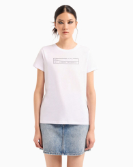 Женская футболка Armani Exchange с логотипом 1159835186 (Белый XL)