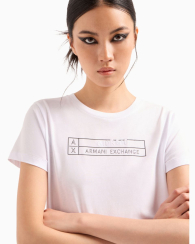 Жіноча футболка Armani Exchange з логотипом 1159835186 (Білий XL)