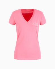 Жіноча футболка Armani Exchange з логотипом зі страз 1159835191 (рожевий XL)