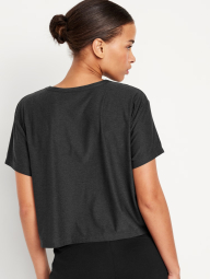 Женская укороченная футболка Old Navy 1159835969 (Серый XS)