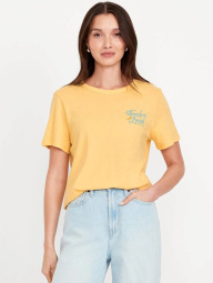 Жіноча футболка Old Navy з принтом 1159836156 (Жовтий 3X)