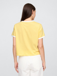 Женская укороченная футболка GAP с логотипом 1159836550 (Желтый M)