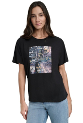 Жіноча футболка DKNY з принтом 1159837188 (Чорний XL)