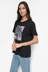 Жіноча футболка DKNY з принтом 1159837188 (Чорний XL)
