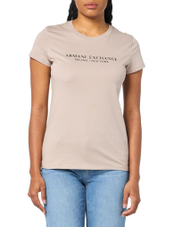 Жіноча футболка Armani Exchange з логотипом 1159837224 (Бежевий XS)