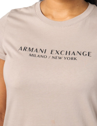 Жіноча футболка Armani Exchange з логотипом 1159837224 (Бежевий XS)