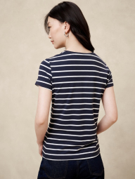 Женская футболка Banana Republic в полоску 1159837349 (Синий XS)