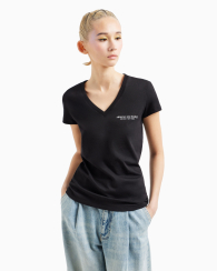 Женская футболка Armani Exchange с логотипом 1159837969 (Черный L)