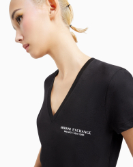 Женская футболка Armani Exchange с логотипом 1159837969 (Черный L)