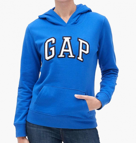Толстовка жіноча худі GAP з капюшоном art461010 (Синій, розмір S) 1159751686 (Білий/синій, S)
