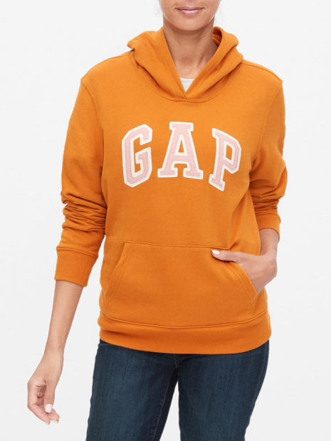 Женское худи GAP с капюшоном art711529 (Оранжевый, размер XS)