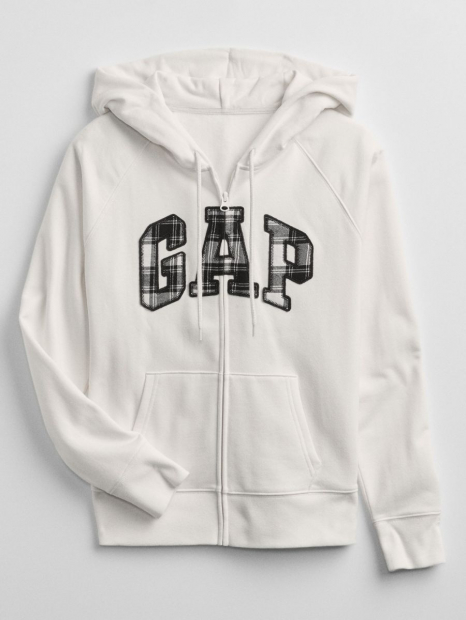 Женская толстовка худи GAP кофта с капюшоном на молнии 1159760193 (Белый, M) 1159760193 (Білий, M)